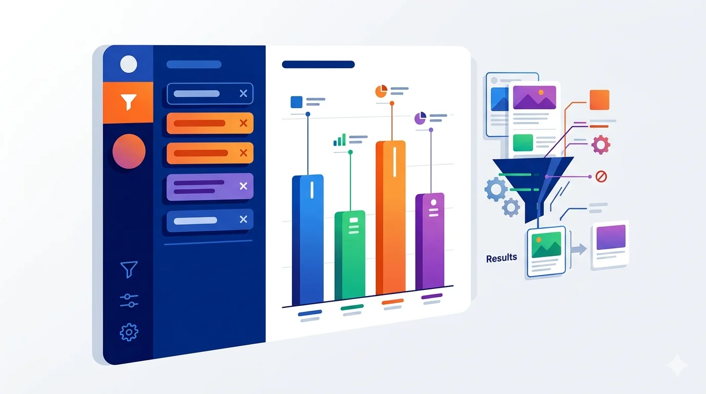 Top blocked keywords and filtering trends dashboard